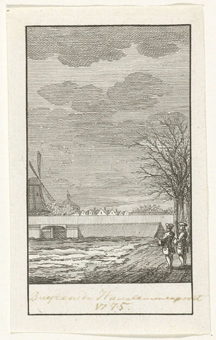 Flooding outside the Haarlemmerpoort, 1775, anonymous, 1775 Canvas Print