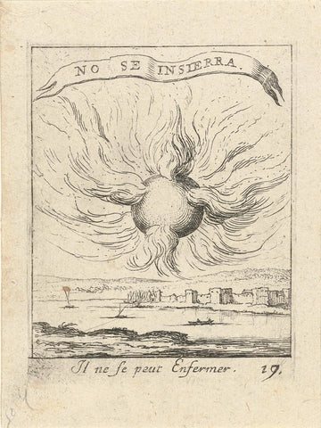 Flaming sun, Albert Flamen, 1672 Canvas Print