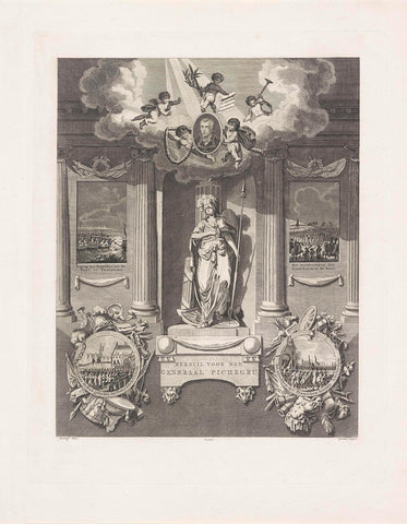 Monument to General Pichegru, 1795, Jacobus Wijsman, 1795 Canvas Print