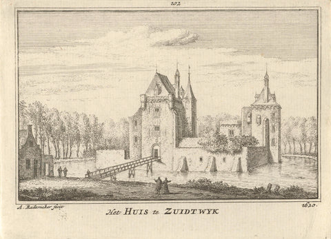 Zuydwijk Castle, Abraham Rademaker, 1727 - 1733 Canvas Print