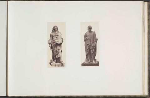 Plaster models for sculptures at the Palais du Louvre: left 