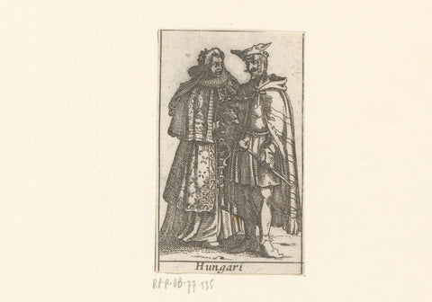 Man and woman in Hungarian fashion from around 1610-1620, anonymous, 1617 Canvas Print