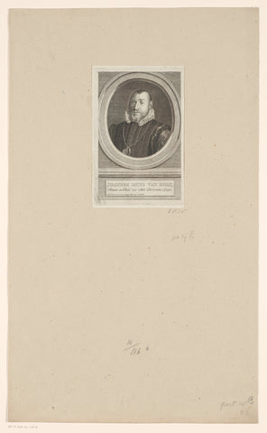 Portrait of Jacob Muys van Holy, Jacob Houbraken, 1796 Canvas Print