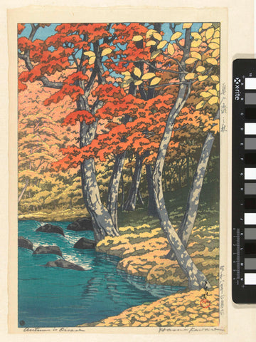 Autumn in Oirase, Kawase Hasui, 1933 Canvas Print