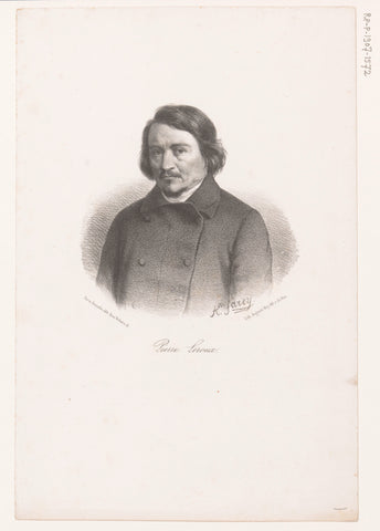 Portrait of Pierre Leroux, Alphonse Farcy, 1848 Canvas Print