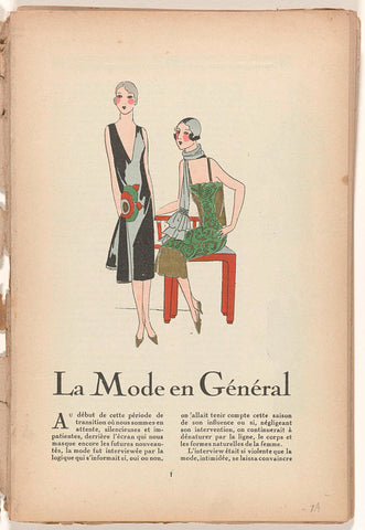 Très Parisien, 1926, No.  2, p. 1: Fashion in General, G-P. Joumard, 1926 Canvas Print