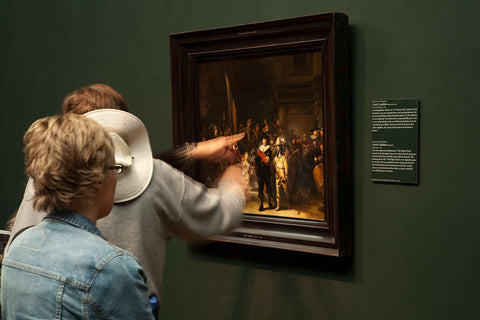 Visitors view a small copy to the Night's Watch, 2009 Canvas Print