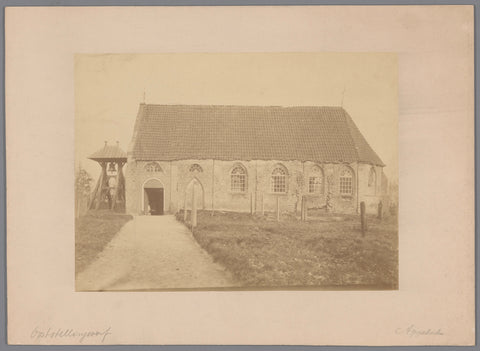 Trefkerk met klokkenstoel in Appelscha, demolished in 1903, anonymous (Monumentenzorg) (attributed to), A.J.M. Mulder (possibly), 1903 Canvas Print