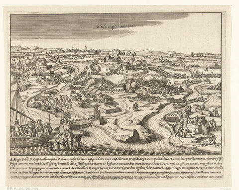 Siege of Sluis by Parma, 1587, anonymous, 1649 - 1651 Canvas Print