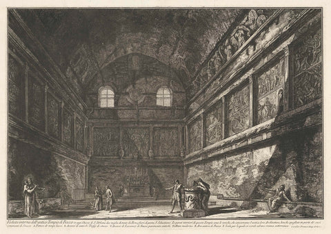 Interieur van Chiesa di Sant'Urbano te Rome, Giovanni Battista Piranesi, 1748 - 1778 Canvas Print