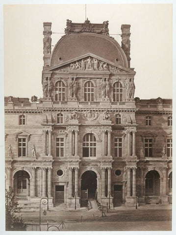 Plaster models for sculptures at the Palais du Louvre: left 