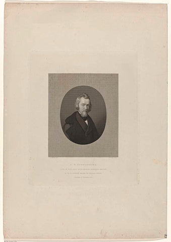 Portrait of H.W. Couwenberg, Johannes Philippus Lange, c. 1825 - c. 1849 Canvas Print