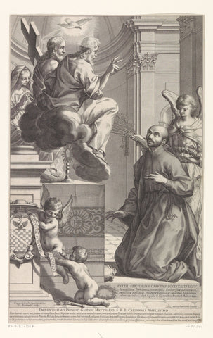 Sertorio Caputo for the Holy Trinity, Cornelis Bloemaert (II), 1643 - 1650 Canvas Print