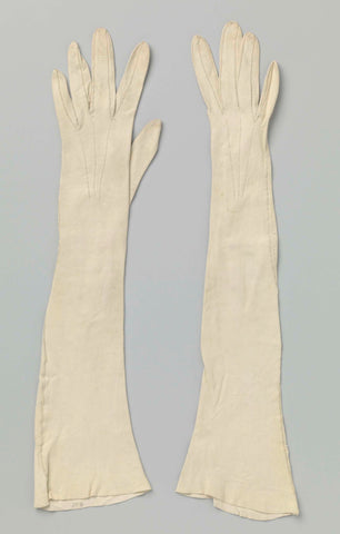 Glove of white chamois leather with button closure, anonymous, c. 1900 - c. 1925 Canvas Print