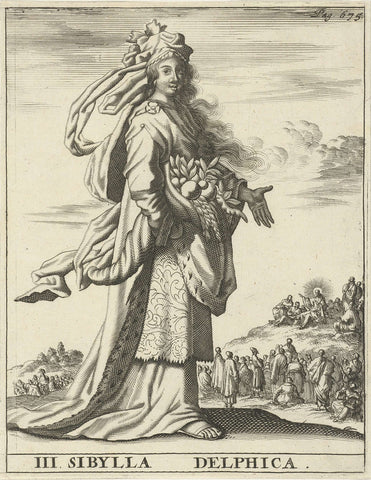 Delfische Sibille, Jan Luyken, 1684 Canvas Print