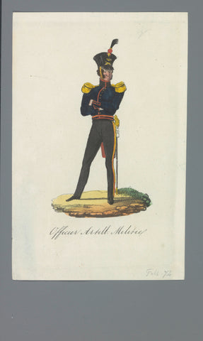 Officier Artill: Militie, Albertus Verhoesen (attributed to), 1835 - 1850 Canvas Print