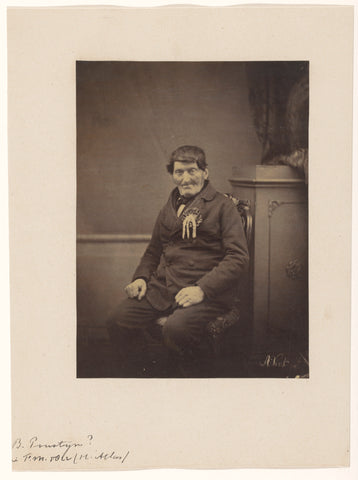 Portrait of Barend Ponstijn with decoration (as in 1813), A. Vink, 1863 Canvas Print