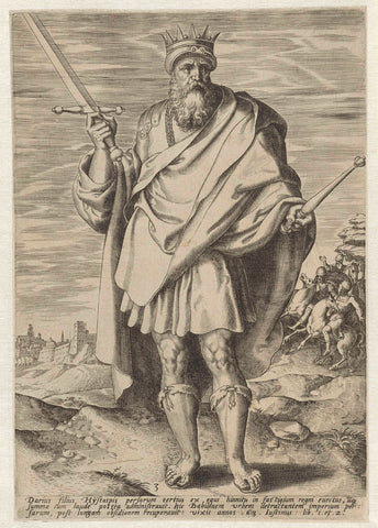 Koning Darius I, anonymous, 1547 - 1585 Canvas Print