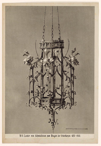 Wrought iron crown candlestick for Easter candles, anonymous, 1869 - 1887 Canvas Print