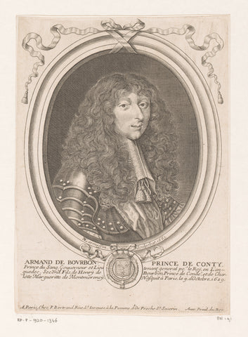 Portret van Armand de Bourbon-Condé, Nicolas de Larmessin (I), 1661 Canvas Print