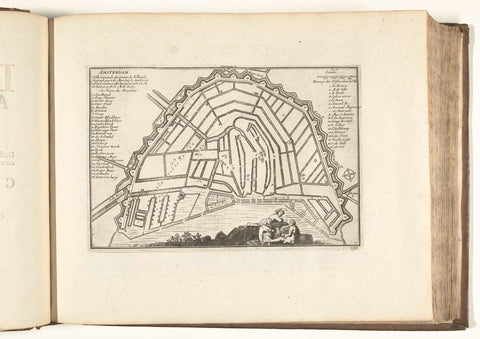 Map of Amsterdam, 1726, anonymous, 1726 Canvas Print