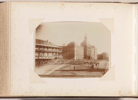 Lord Roberts reads proclamation in Pretoria, Stoel &Groote, 1900 Canvas Print