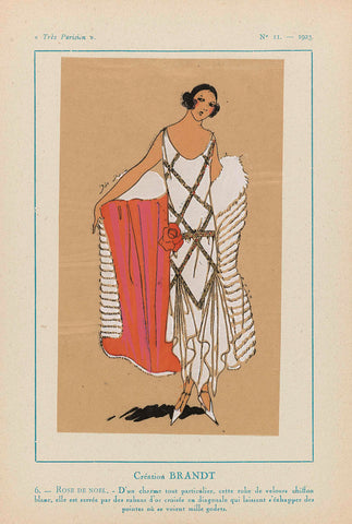 Très Parisien, 1923, No 11: 6.- ROSE DE NOEL. - D'un charme tout particulier..., anonymous, 1923 Canvas Print