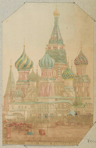 Exterior of the Basilius Cathedral in Moscow, F. Bureau, c. 1890 - c. 1900 Canvas Print