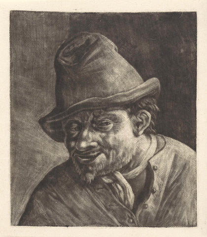 Bust of a farmer in a hat, anonymous, 1679 - 1754 Canvas Print