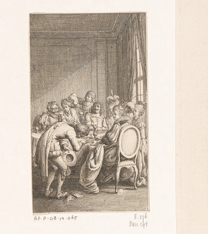 Pedro de Moya offers Arsenie his manuscript, Daniel Nikolaus Chodowiecki, 1779 Canvas Print