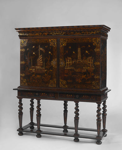 Cabinet on stand, anonymous, c. 1670 - c. 1700 Canvas Print