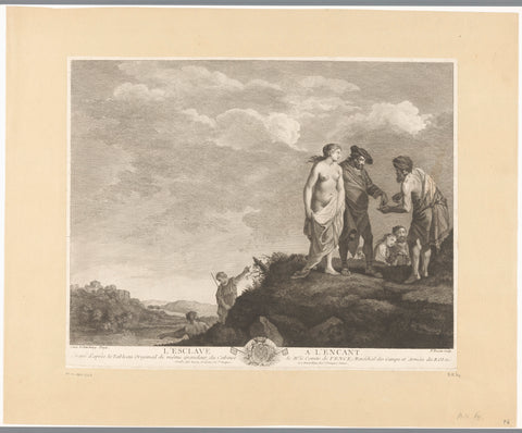 Slavenveiling, Pierre François Basan, 1739 - 1797 Canvas Print