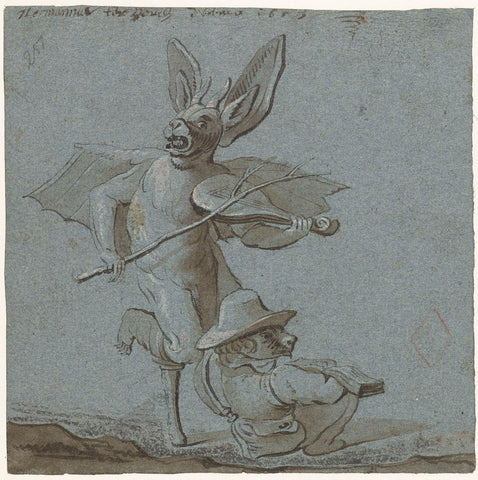 Beestenconcert, Harmen ter Borch, 1653 Canvas Print