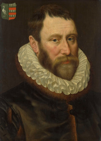 Portrait of Jacob Bas Claesz (1536-1589), Adriaen Thomasz. Key, 1586 Canvas Print