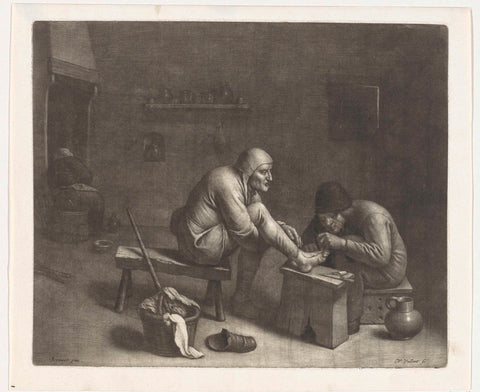 Man with a Doctor, Wallerant Vaillant, 1658 - 1677 Canvas Print