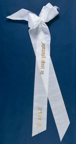 Ribbon 'Out of respect - the young generation', anonymous, 2000 Canvas Print