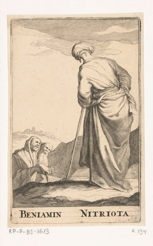 Saint Benjamin of Nitria, Frederick Bloemaert, after 1636 - c. 1670 Canvas Print