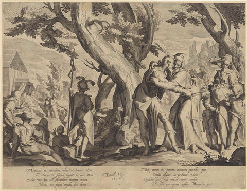 Moses meets Jetro, Willem Isaacsz. of Swanenburg, 1606 Canvas Print