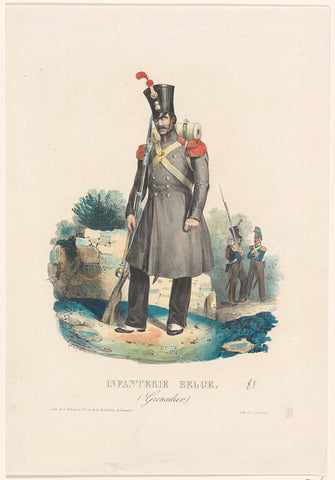 Belgische grenadier, 1831, unknown, 1831 Canvas Print