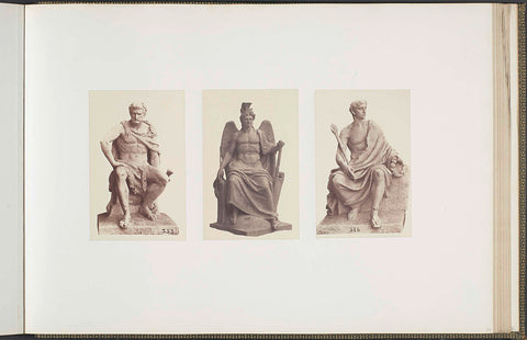 Plaster models for sculptures on the Palais du Louvre: left 