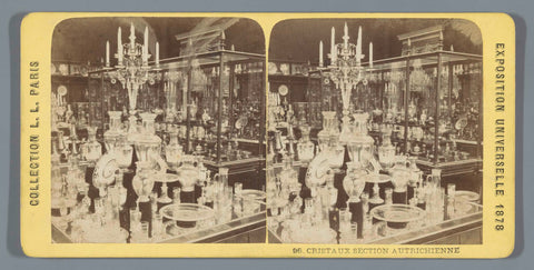 Crystal department in the Austro-Hungarian pavilion at the World's Fair of 1878, anonymous, J. Lévy & Cie, 1878 Canvas Print