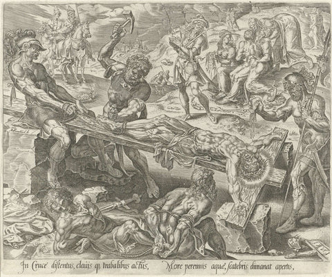 Crucifixion of Christ, Harmen Jansz Muller, 1565 Canvas Print