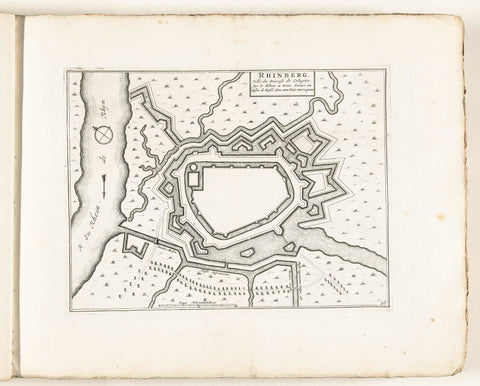 Map of Rheinberg, ca. 1702, anonymous, 1702 - 1703 Canvas Print