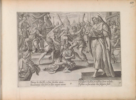 Martyrdom of Jakobus de Mindere, Hans Collaert (I) (attributed to), 1643 Canvas Print