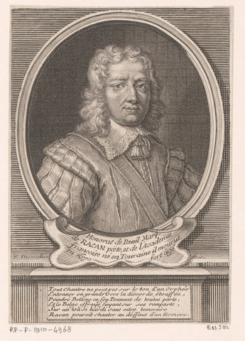 Portret van Honorat de Bueil, Etienne Desrochers, c. 1726 Canvas Print