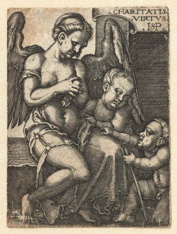 Love (Caritas), Hans Sebald Beham, 1510 - 1550 Canvas Print