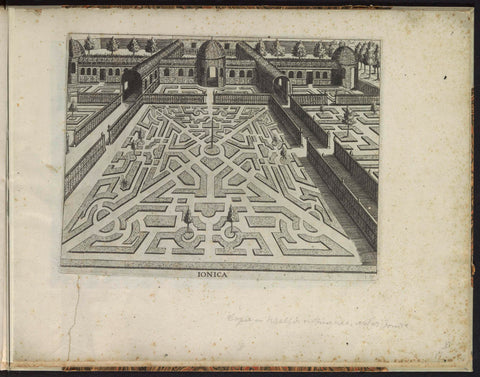 Garden with a parterre with diagonal paths, anonymous, 1615 Canvas Print