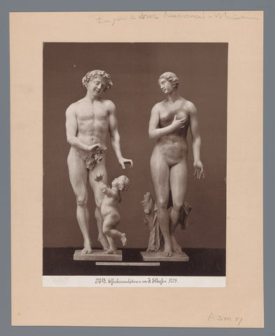 Three ivory sculptures, anonymous, c. 1875 - c. 1900 Canvas Print