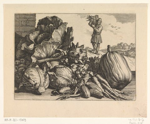 Groenten, Cornelis Bloemaert (II), c. 1620 - c. 1630 Canvas Print