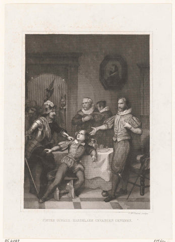 Capture of Pieter Hasselaer, 1573, Edouard Taurel, 1849- 1851 Canvas Print